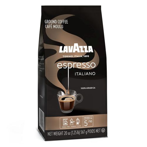  Lavazza Espresso Italiano Ground Coffee, 100% Arabica, 20 Oz Soft Bag, Espresso Italiano, 20 Oz Authentic Italian, Blended And Roated in Italy, 100% Arabica, Gluten Free