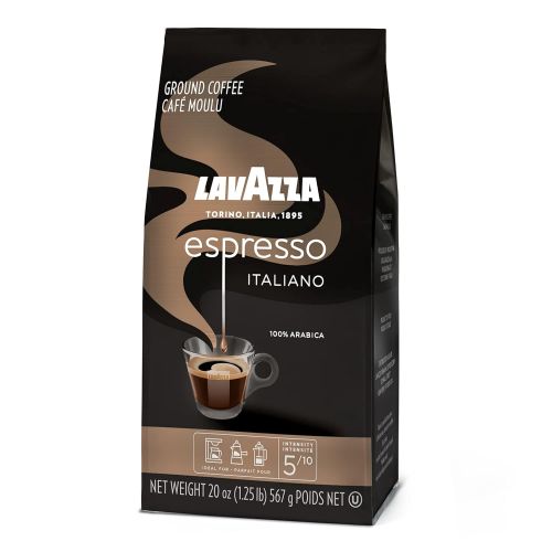  Lavazza Espresso Italiano Ground Coffee, 100% Arabica, 20 Oz Soft Bag, Espresso Italiano, 20 Oz Authentic Italian, Blended And Roated in Italy, 100% Arabica, Gluten Free