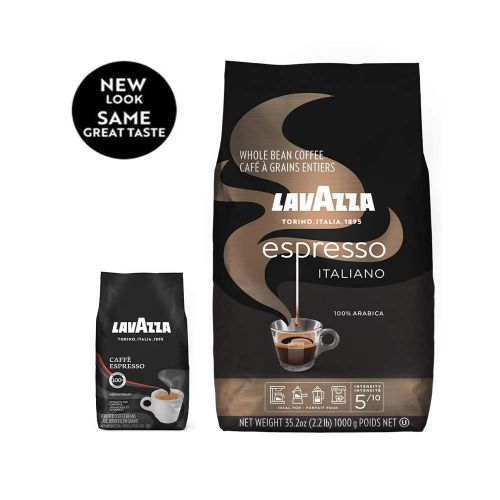  Lavazza Espresso Italiano Whole Bean Coffee Blend, Medium Roast, 2.2 Pound Bag (Packaging May Vary) Authentic Italian, Blended And Roasted in Italy, Non GMO, 100% Arabica, Rich bod