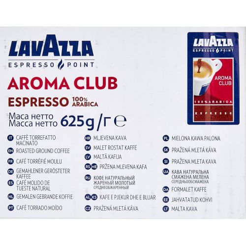  Lavazza Espresso Point Cartridges Aroma Club 100% Arabica Blend 625g 100/Box