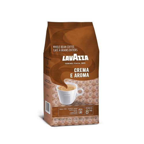  Lavazza Crema E Aroma Whole Bean Coffee Blend, Medium Roast, 2.2-Pound Bag , Balanced Medium roast with an intense, earthy flavor and long lasting crema, Non-GMO