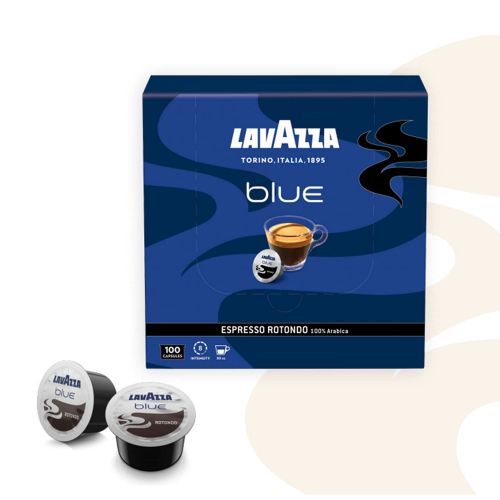  Lavazza BLUE Capsules, Espresso Rotondo Coffee Blend, Dark Roast, 28.2-Ounce Boxes (Pack of 100) ,Value Pack, Blended and roasted in Italy, Rich bodied Dark roast with smooth taste