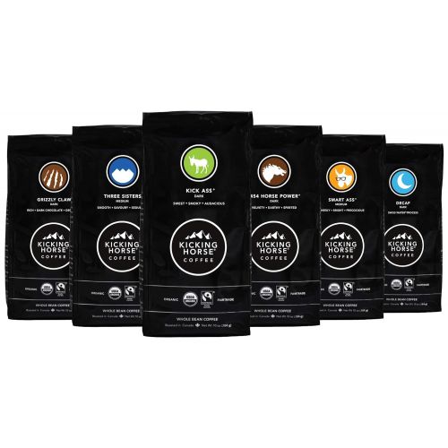  Lavazza Kicking Horse Coffee, Grizzly Claw, Dark Roast, Whole Bean, 10 Oz - Certified Organic, Fairtrade, Kosher Coffee