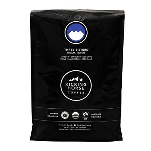  Lavazza Kicking Horse Coffee, Three Sisters, Medium Roast, Whole Bean, 2.2 Pound - Certified Organic, Fairtrade, Kosher Coffee