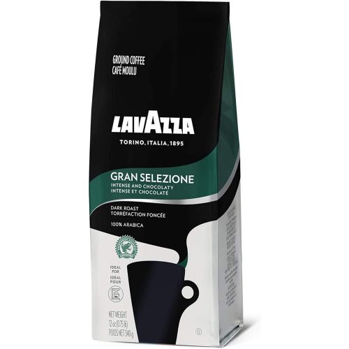  Lavazza Gran Selezione Ground Coffee Blend, Dark Roast, 12-Oz Bags (Pack of 6) Authentic Italian, 100% Arabica, Blended And Roasted in Italy, Non GMO, Rainforest Alliance Certified