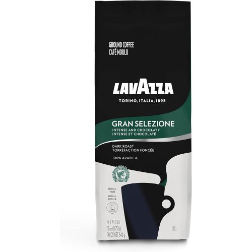  Lavazza Gran Selezione Ground Coffee Blend, Dark Roast, 12-Oz Bags (Pack of 6) Authentic Italian, 100% Arabica, Blended And Roasted in Italy, Non GMO, Rainforest Alliance Certified