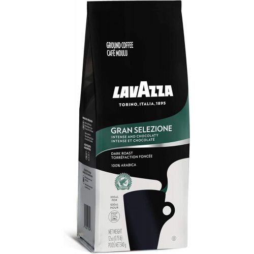  Lavazza Gran Selezione Ground Coffee Blend, Dark Roast, 12-Oz Bags (Pack of 6) Authentic Italian, 100% Arabica, Blended And Roasted in Italy, Non GMO, Rainforest Alliance Certified