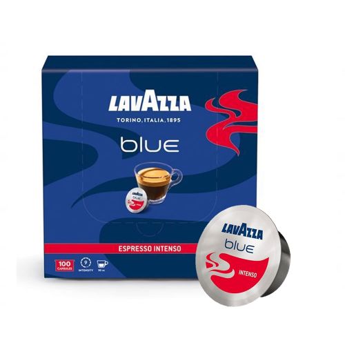  Lavazza BLUE Capsules, Espresso Intenso Coffee Blend, Medium Roast, 28.2-Ounce Boxes (Pack of 100) ,Value Pack, Blended and roasted in Italy, Full bodied with intense and persisten