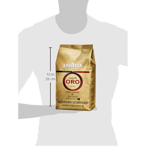  Lavazza Qualit Oro Whole Bean Blend, Medium Roast, 2.2 Pound (Pack of 1)