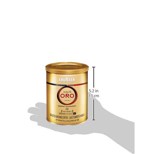  Lavazza Qualita Oro Ground Coffee Blend, Medium Roast, 8.8-Oz Cans (Pack of 6)