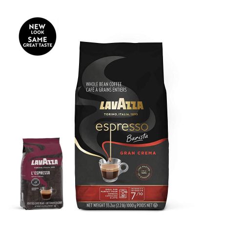  Lavazza Espresso Barista Gran Crema Whole Bean Coffee Blend, Medium Espresso Roast, 35.2 Oz Bag (Packaging May Vary)