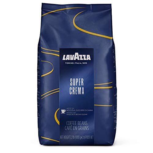  Lavazza Coffee Espresso Super Crema, Whole Beans, Pack of 8, 8 x 1000g