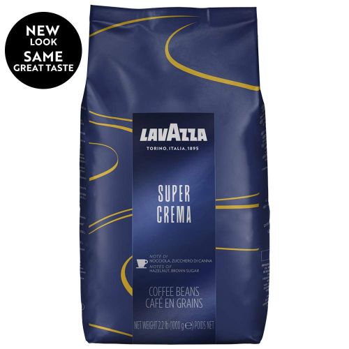  Lavazza Coffee Espresso Super Crema, Whole Beans, Pack of 8, 8 x 1000g