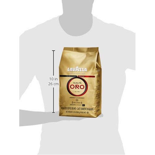  Lavazza Qualitae Oro Whole Bean Coffee Blend, Medium Roast, 2.2-Pound Bag (Pack of 6)