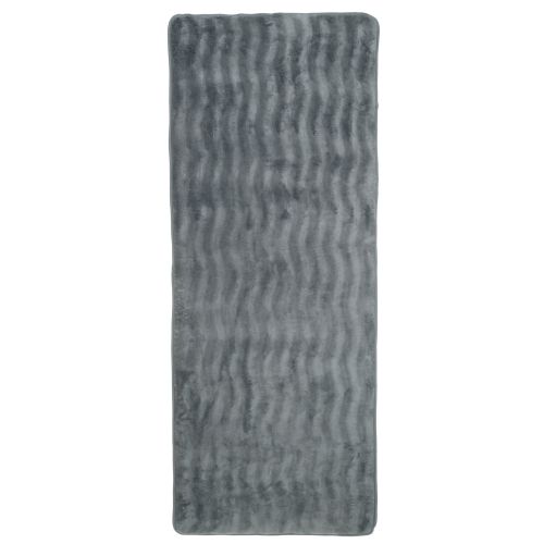  Lavish Home Memory Foam Extra Long Bath Rug Mat - Platinum - 24x60