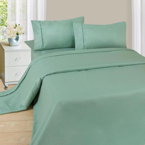  Lavish Home 1200 3-Piece Sheet Set, Twin, Sage