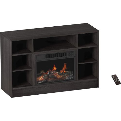 Lavish Home 80-FPWF-7 Electric Fireplace Stand-for TVs up to 47 Console with Media Shelves, Remote Control, LED Flames, Adjustable Heat & Light by Northwest (Gray), 44x15x28, Grey