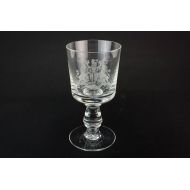 LavishShoestring Vintage Crystal Silver Jubilee Punch Eggnog BEER GLASS Retro Engraved Blown Elegant Large Stem English 1977 Gift