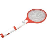 Lavo Home 2 in 1 Handheld Rechargeable Bug Zapper with LED Flashlight & Charger No Batteries Needed Kills Flies Mosquitoes Insects (Red/White)