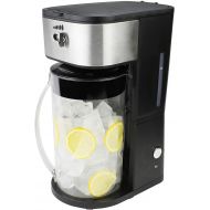 Lavo Home Iced Tea Cold Brew Iced Coffee Maker with Sliding Brew Strength Selector, Loose Tea Filter, Brew Basket and 64 Oz Capacity Pitcher - for Fruit Infused Tea or Lemonade