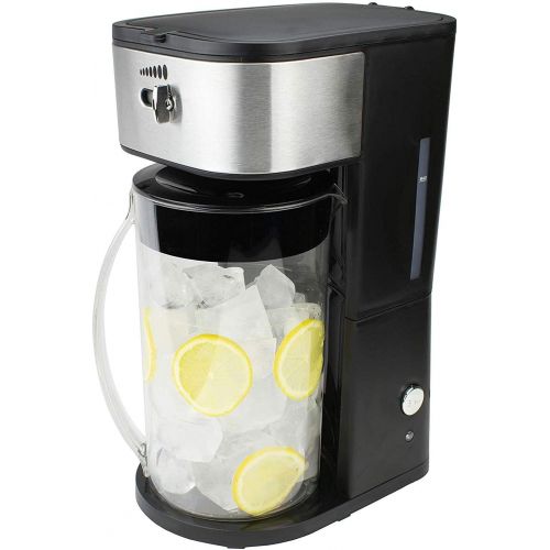  Lavo Home Iced Tea Cold Brew Iced Coffee Maker with Sliding Brew Strength Selector, Loose Tea Filter, Brew Basket and 64 Oz Capacity Pitcher - for Fruit Infused Tea or Lemonade