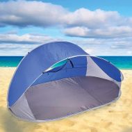 LavoHome Durable Water Resistant Pop Up Zippered Beach Tent Sun Shelter with Carry Bag (Qty 1 Only - Red or Blue Sent Randomly)