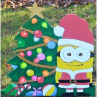 LawnArtDeco Minion as Santa Clause on Christmas lawn decoration Lawn Signs