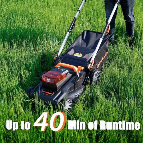  LawnMaster CLMFR6018A 0802 Cordless 19-Inch Brushless Push Lawn Mower 60V,4.0Ah Battery & Charger Included