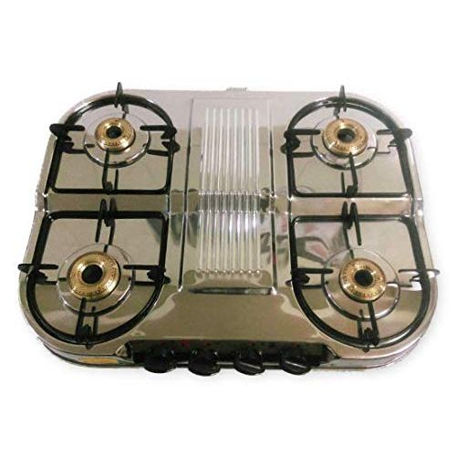  Laxmi Stainless Steel LPG Gas Stove Table Cook Top 4 Four Burners