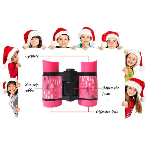  [아마존베스트]Kid Binoculars Shock Proof Toy Binoculars Set - Bird Watching - Educational Learning - Presents for Kids - Children Gifts - Boys and Girls - Outdoor Play - Hunting - Hiking - Campi