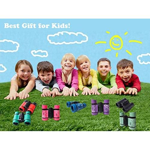  [아마존베스트]Kid Binoculars Shock Proof Toy Binoculars Set - Bird Watching - Educational Learning - Presents for Kids - Children Gifts - Boys and Girls - Outdoor Play - Hunting - Hiking - Campi