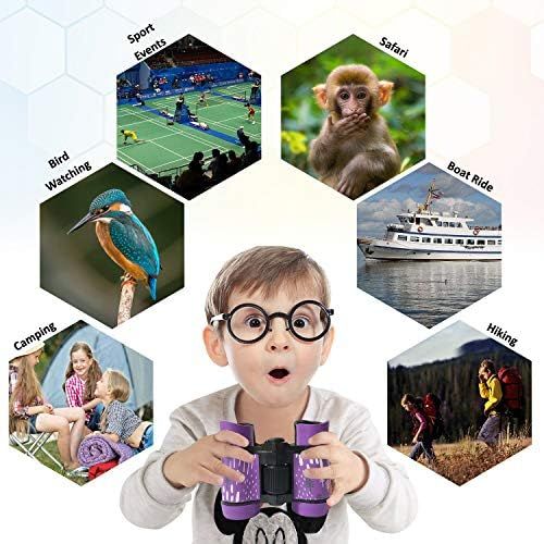  [아마존베스트]Kid Binoculars Shock Proof Toy Binoculars Set - Bird Watching - Educational Learning - Presents for Kids - Children Gifts - Boys and Girls - Outdoor Play - Hunting - Hiking - Campi