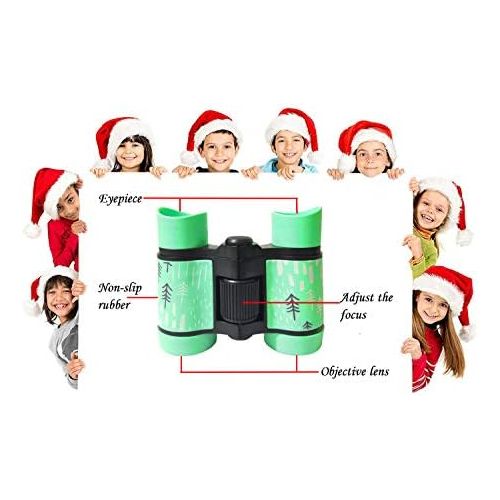  [아마존베스트]Kid Binoculars Shock Proof Toy Binoculars Set - Bird Watching - Educational Learning - Presents for Kids - Children Gifts - Boys and Girls - Outdoor Play - Hunting - Hiking - Campi