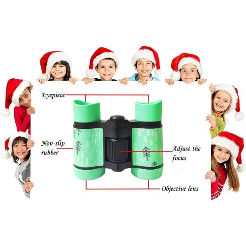  [아마존베스트]Kid Binoculars Shock Proof Toy Binoculars Set - Bird Watching - Educational Learning - Presents for Kids - Children Gifts - Boys and Girls - Outdoor Play - Hunting - Hiking - Campi