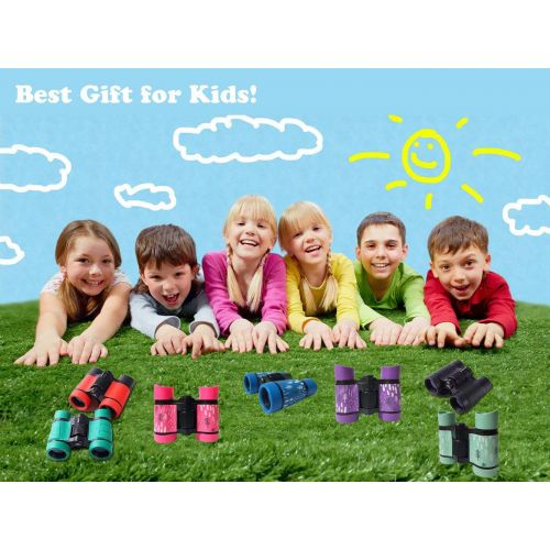  [아마존베스트]Kid Binoculars Shock Proof Toy Binoculars Set - Bird Watching - Educational Learning - Presents for Kids - Children Gifts - Boys and Girls - Outdoor Play - Hunting - Hiking - Campi