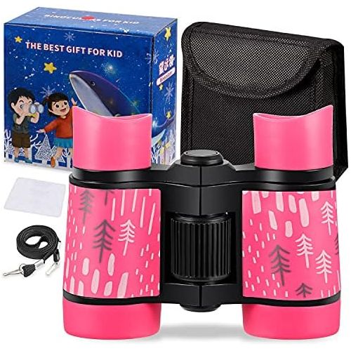  [아마존베스트]LayYun Kid Binoculars Shock Proof Toy Binoculars Set - Bird Watching - Educational Learning - Presents for Kids - Children Gifts - Boys and Girls - Outdoor Play - Hunting - Hiking - Campi