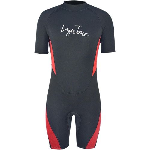  Layatone Wetsuits Shorty Men Women 3mm Neoprene Suit Surfing Scuba Diving Suit Adults One Piece Swimsuit Water Sports Suit Wet Suits Men Shorty Suit