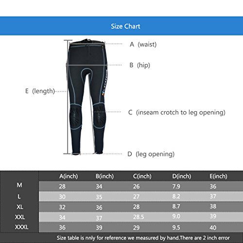  Layatone Wetsuit Pants Premium Neoprene 2mm3mm Diving Pants Surfing Swimming Pants Women - Snorkeling Kayaking Scuba Diving Suit Leggings Men - Wet Suits Women Men