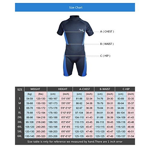  Layatone Wetsuit Shorts Men Premium 3mm Neoprene Diving Suit Keep Warm Wetsuits Women - Surfing Suit Snorkeling Suit Scuba Diving Thick One Piece Swimsuit - Wet Suit Men