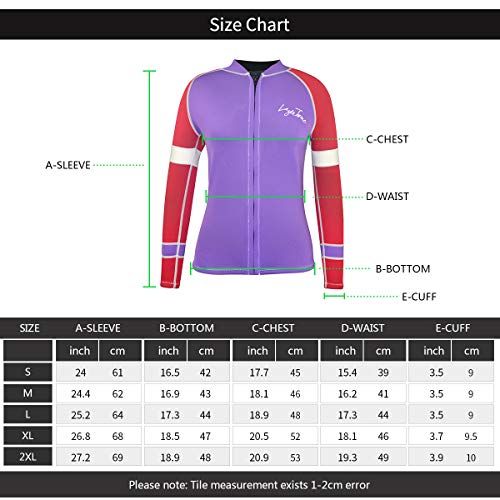  Layatone Wetsuit Top for Women Premium 3mm Neoprene Diving Suit Jacket - Long Sleeves Front Zipper Diving Top Surfing Suit - Keep Warm Snorkeling Scuba Diving Suit Top Jacket - Wet