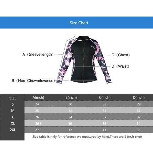  Layatone Wetsuit Top Women Men Premium 3mm Neoprene Diving Suit Jacket for Women - Wetsuit Jacket Long Lycra -Sleeves Diving Surfing Snorkeling Top - Wet Suit Top