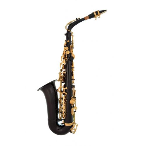  Lazarro Professional Royal Blue-Gold Keys Eb E Flat Alto Saxophone Sax with 11 Reeds, Case & Many Extras - 360-BU