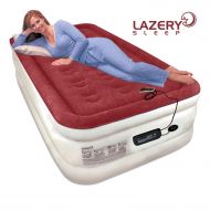 Lazery Sleep Air Mattress Airbed with Built-in Electric 7 Settings Remote LED Pump - Twin 74 x 39 x 19