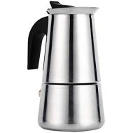 Lazmin Stainless Steel espresso maker, Electric Moka Pot Rapid Stovetop Coffee Brewer, 100ml/200ml/300ml/450ml(450ml)