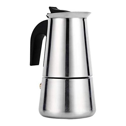  Lazmin Stainless Steel espresso maker, Electric Moka Pot Rapid Stovetop Coffee Brewer, 100ml/200ml/300ml/450ml(450ml)