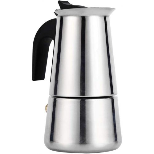  Lazmin Stainless Steel espresso maker, Electric Moka Pot Rapid Stovetop Coffee Brewer, 100ml/200ml/300ml/450ml(450ml)