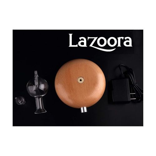  Lazoora Wood Glass Essential Oil Diffuser Nebulizer Aromatherapy