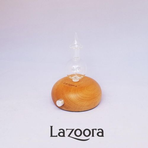  Lazoora Wood Glass Essential Oil Diffuser Nebulizer Aromatherapy