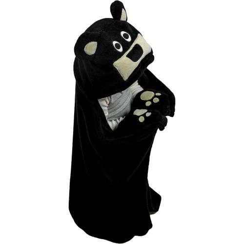  [아마존베스트]Lazy One Animal Blanket Hoodie for Kids, Hooded Blanket, Wearable Kids Blanket, Soft, Cozy Fleece Hoodie (Bear Blanket)