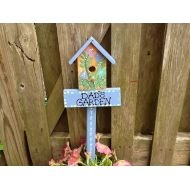 LazyHoundWorkshop Dads Garden birdhouse garden stake